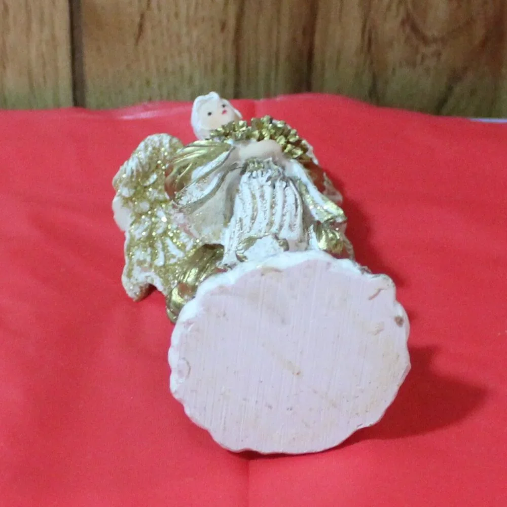 Vintage Glittery Resin Angel